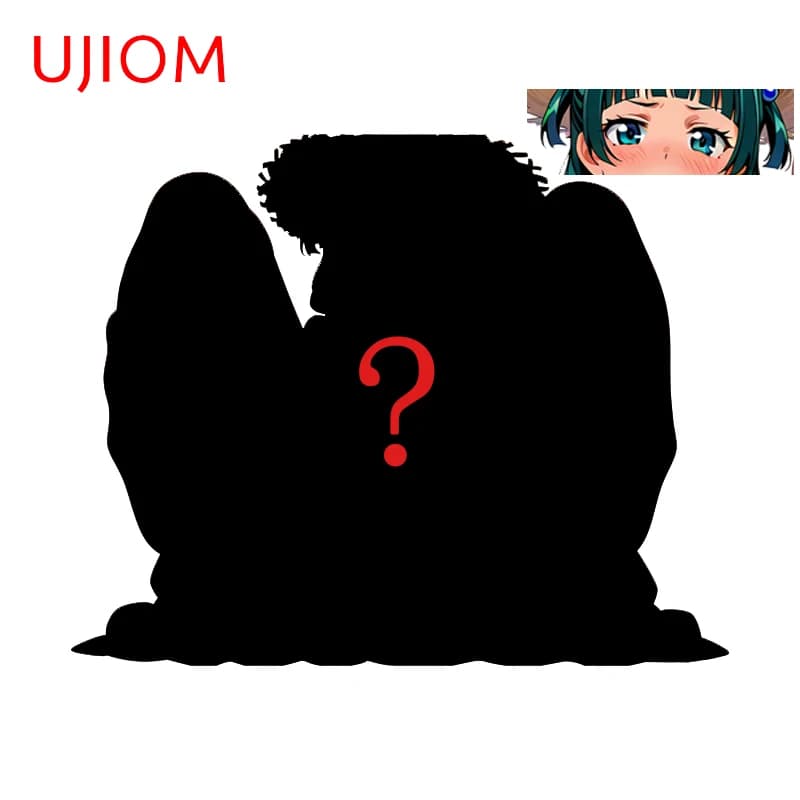 UJIOM Wall decal with image of Maomao Girl, lying position, premium design, silhouette, scratch-resistant, delicate, for children