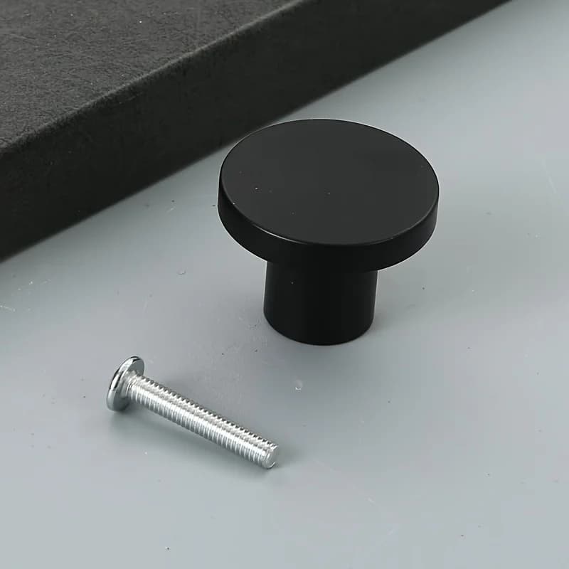 6 pezzi moderni pomelli per mobili neri opachi asta in alluminio a forma di T maniglie per cassetti a foro singolo per cucina elegante hardware per il ristrutturazione della casa