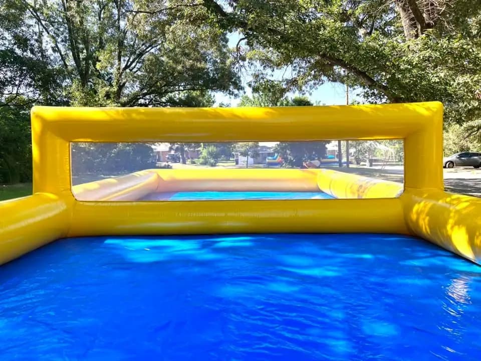 Commercial Inflatable Floating Games Water Volleyball Pool Inflatable Camp2025