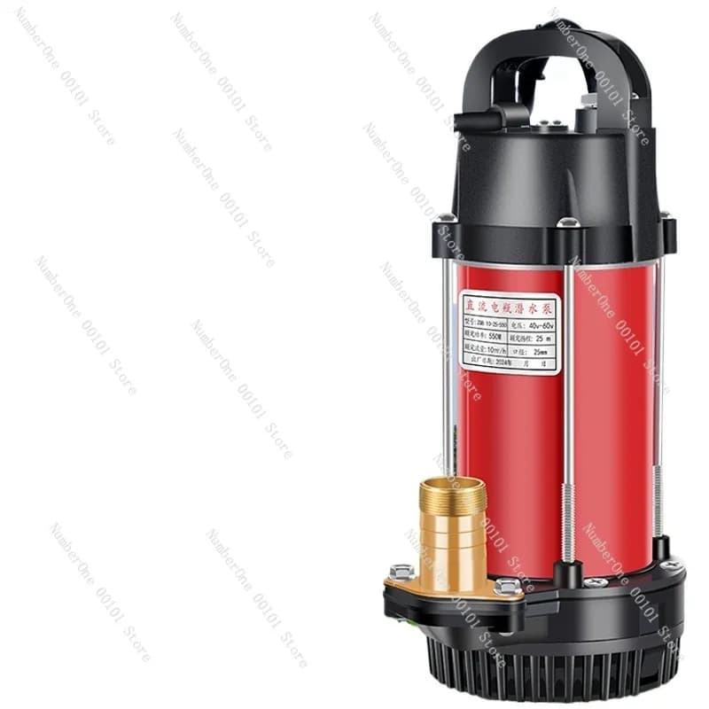 Pompa Sommergibile ad Alta Potenza DC 12V 24V 48V 60V 72V, Alimentata a Batteria per Bici Elettriche, Irrigazione Agricola e Uso Domestico