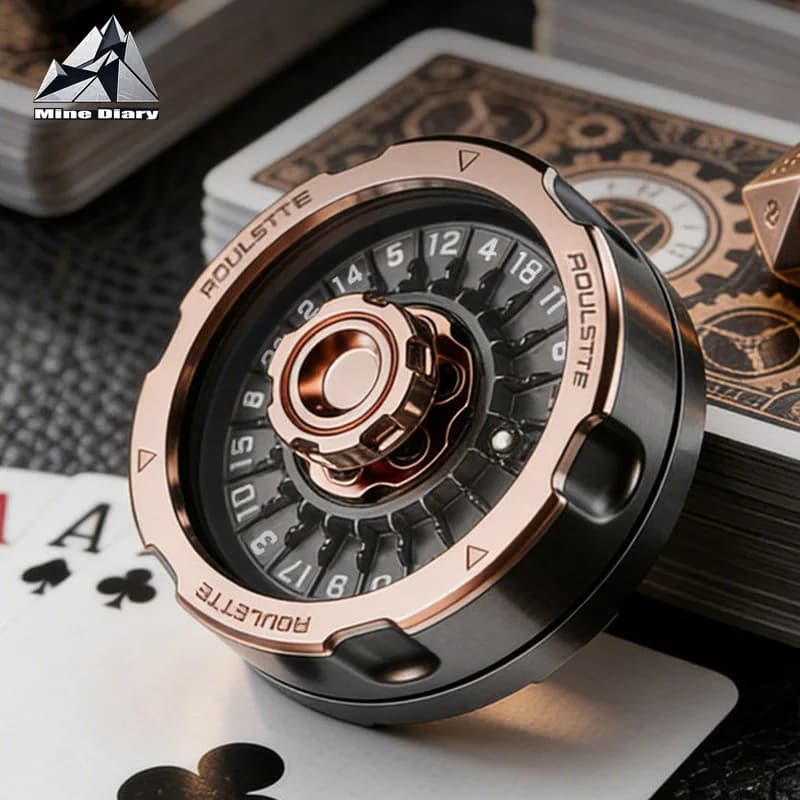 EDC Turntable Fidget Spinner a rotazione con accumulo di energia, Gioco di decompressione per feste, Giroscopio portatile in metallo per dita, Giocattoli antistress da scrivania