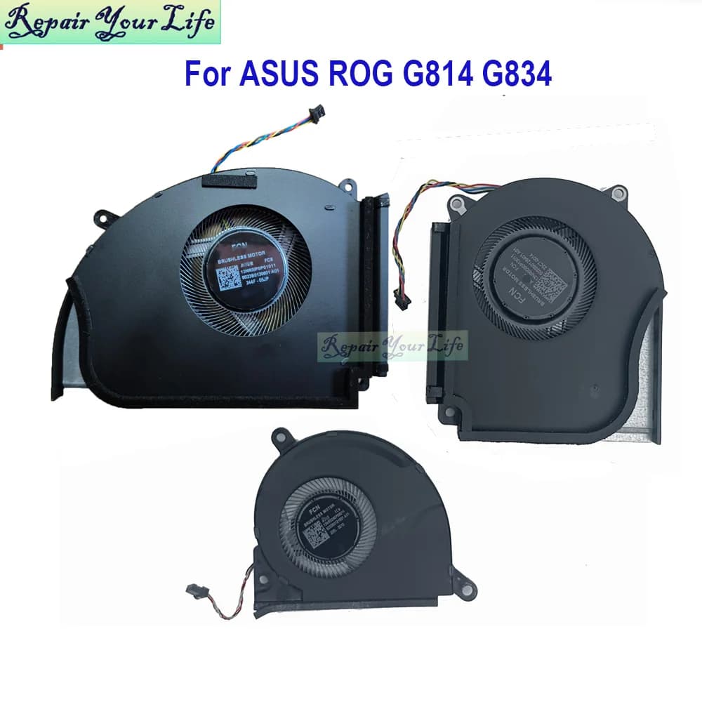 Ventola di raffreddamento per Notebook CPU GPU per ASUS G814 G834 ROG Strix G814J G814JU G834JZR G834JYR muslimatexamex 6033 b0121801
