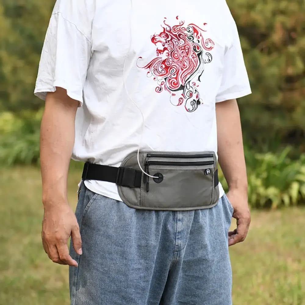 Marsupio da Cintura, Marsupio da Petto, Porta Passaporto, Marsupio Porta Soldi, Marsupio Nascosto, Portafoglio di Sicurezza Nascosto, Borsa Casual