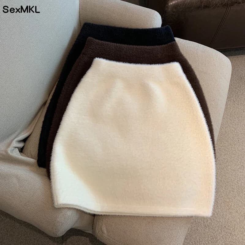 Micro gonne nere da donna Kawaii pacchetto moda coreana pantaloncini all'anca elastico a vita alta casual aderente minigonna sexy vestiti Y2k