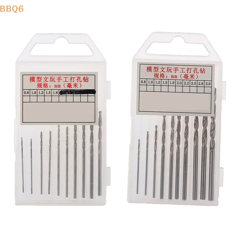 Set di punte elicoidali per PCB a gambo dritto da 0,8mm-3,0mm, 10 pz/set, mini punte HSS per trapano elettrico