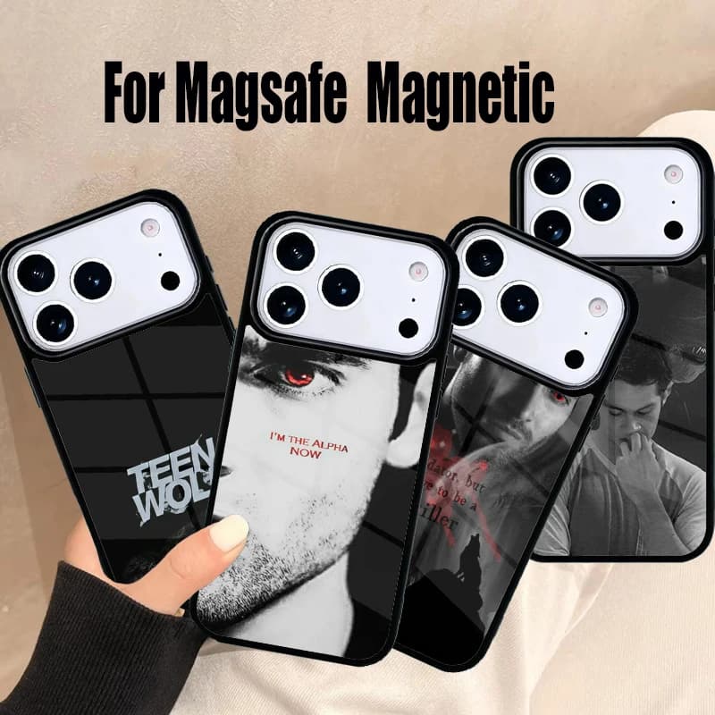 Cover per iPhone Teen Wolf Derek Hale per iPhone 17 Air 16e 15 14 13 12 11 Pro Max Plus, Cover Magnetica Wireless Magsafe