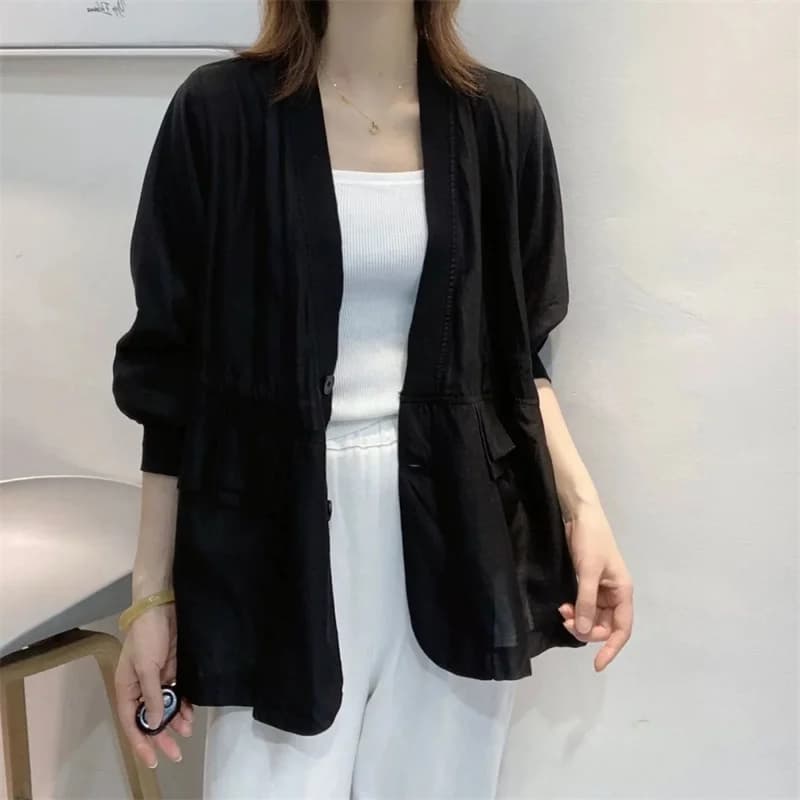 Women's Sun Jacket 2026 New Collection Estiva Sottile e Larga Corta alla Moda per Esterni, Clothing Protective Solar Versatile Women'swear, Trendy Top