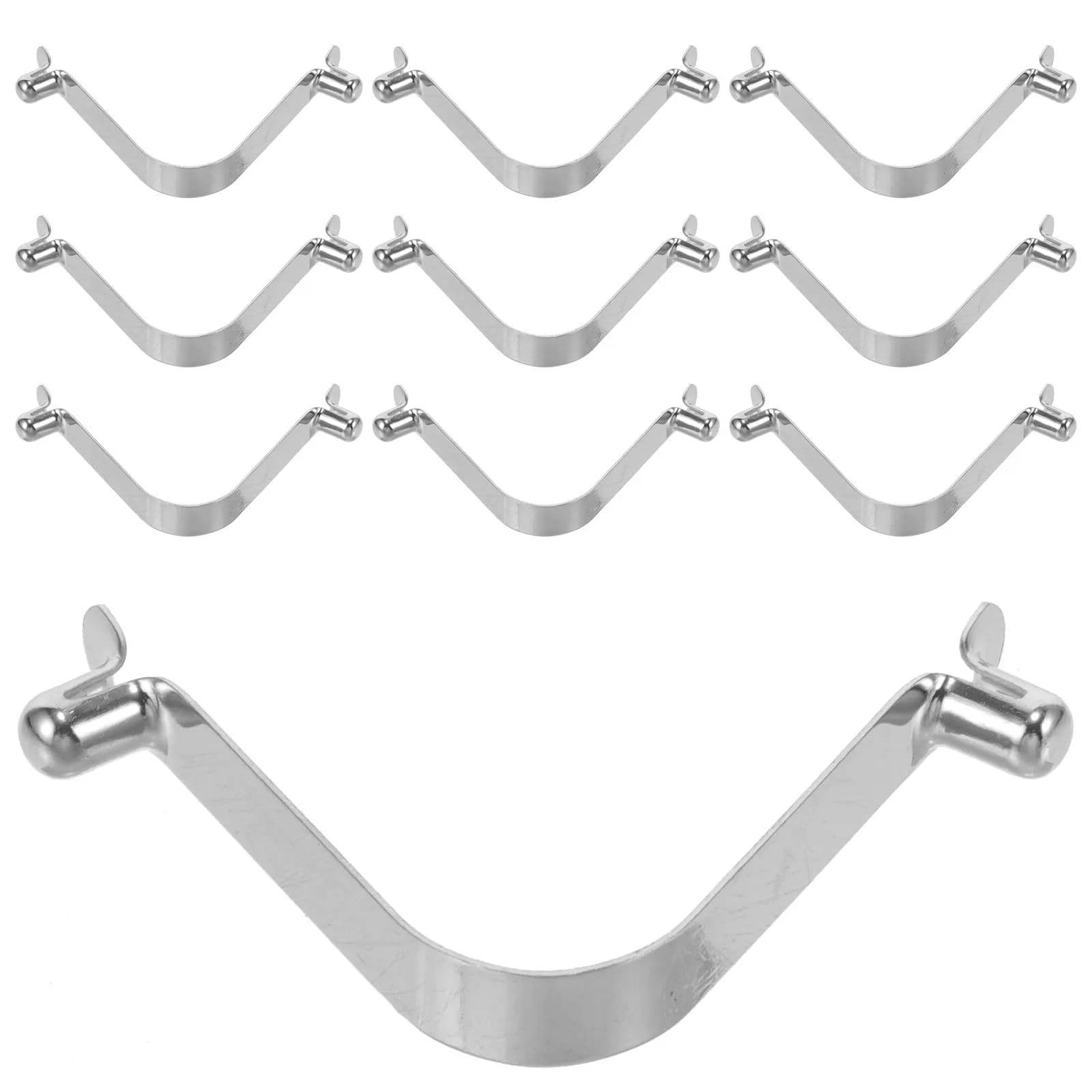 Clip a Molla in Acciaio da 10 Pezzi, Resistenti alla Ruggine, per Pali da Tenda, Ombrelli, Pagaie da Kayak, Canne da Pesca, Attrezzatura da Vela