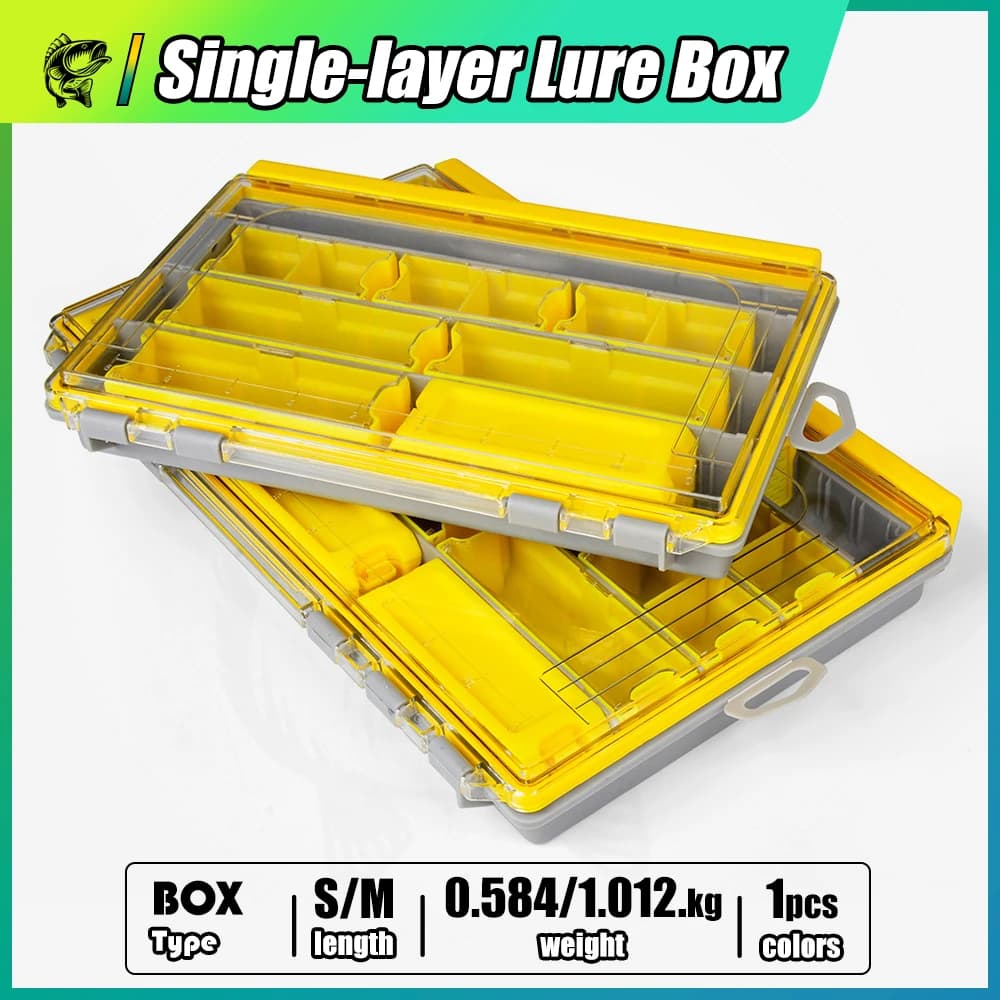 New Single-layer Fishing Tackle box Waterproof Tackle Trays Artificial bait Fishing Lure Accessories box Storage