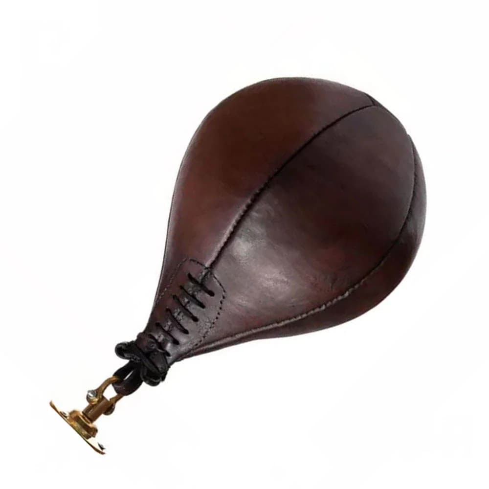 Professional Boxing Speed Bag, Leather Punching Ball for Agility Reflex Training, Durable Home Gym Fitness Equipment