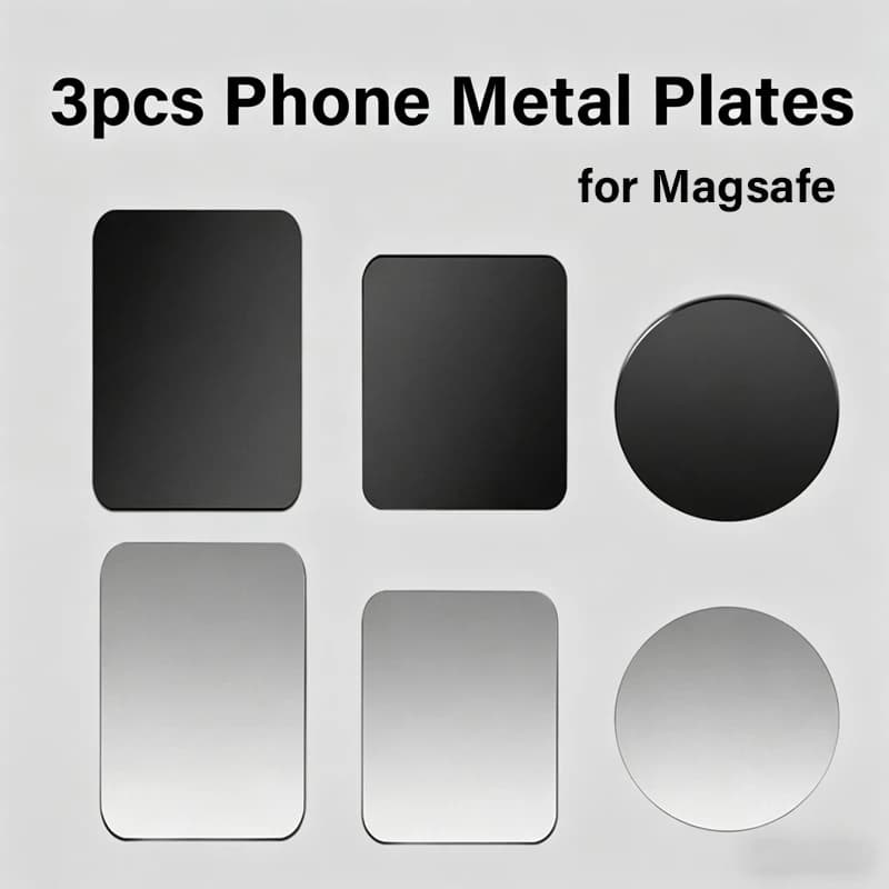3pcs Ultra-thin Mobile Phone Plates for Magsafe Wireless Charging Universal Sticker Phone Sheet for iPhone 17 16 15 Pro Max Plus