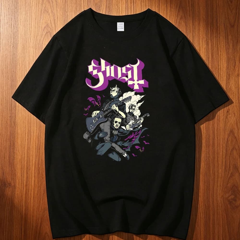 Chost Band cotton tshirt teen Digital Y2k 2000s Colorful Pop Culture Pastel t shirt Graphic anime Classic Pastel Comfortable