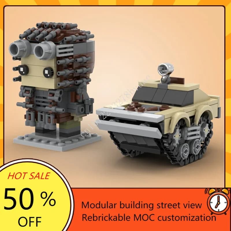 376PCS MOC Classic Cartoon Figure Bullet Farmer + Peacemaker Modello regalo Puzzle personalizzato Architettura Educazione fai da te Regalo di assemblaggio