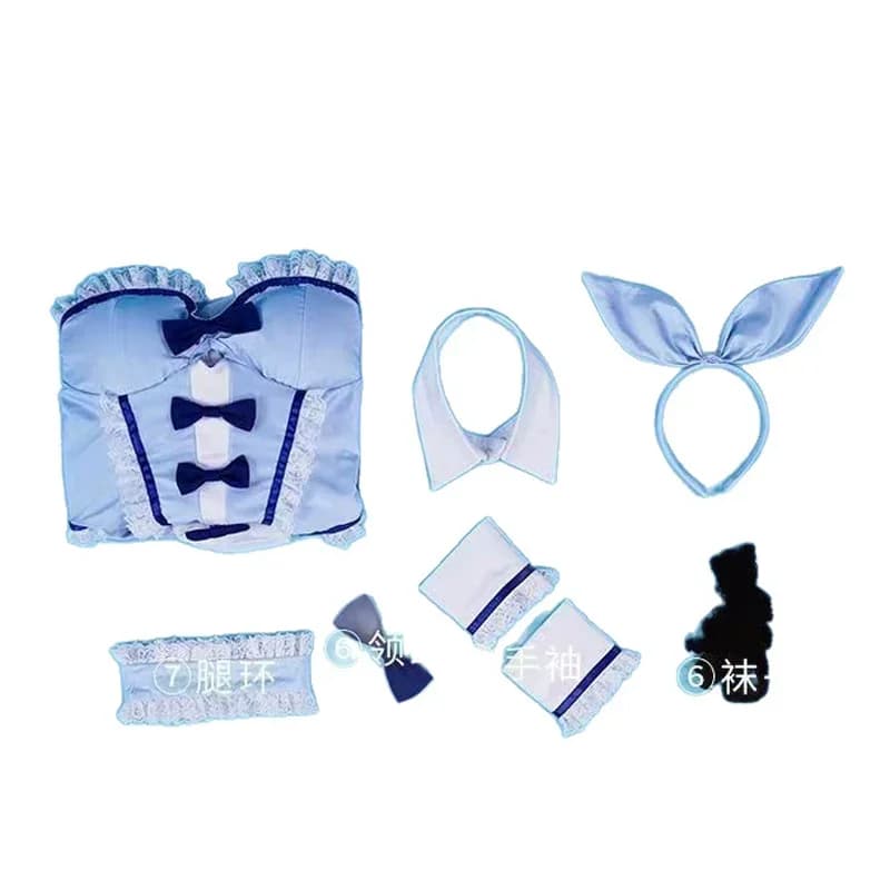 2026 My Dress-Up Darling Kitagawa Marin Underwear Set Blue Bunny Girl Marin Kitagawa Bunny Ear Cosplay Costume Con Outfit