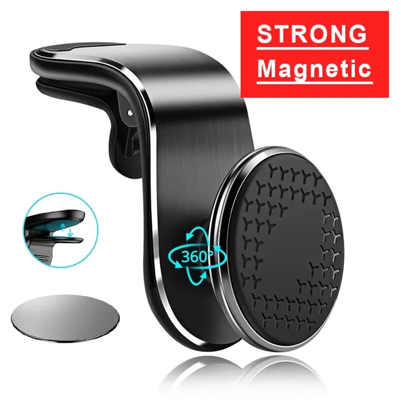 Supporto magnetico per telefono per auto Supporto per presa d'aria Supporto magnetico per smartphone GPS Supporto per telefono per auto in auto per iPhone Huawei Samsung