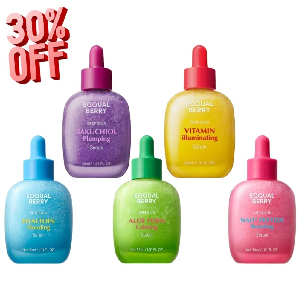 30ML EQUALBERRY BAKUCHIOL Siero repolpancante 5.000 PPM Retinolo Alternativo Siero alla vitamin C Sbiancante Levigante Skin Care