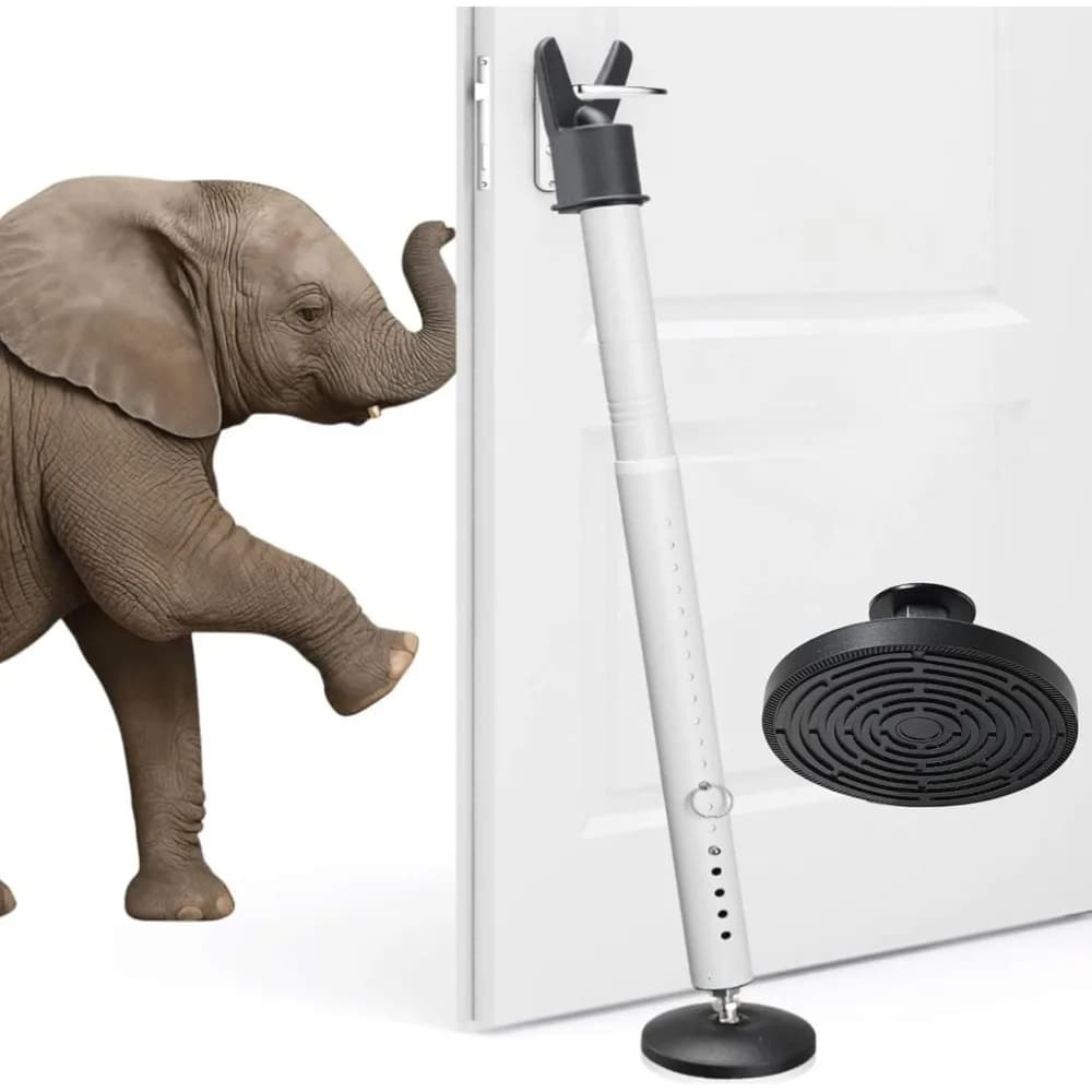Door Security Bar for Home & Travel - 21-52" Adjustable Heavy Duty Anti-Burglar Door Stopper Stick,Anti-Slip Base for Front, Patio, Sliding Window,Hotel,Apartment - Women,Travelers Essentials