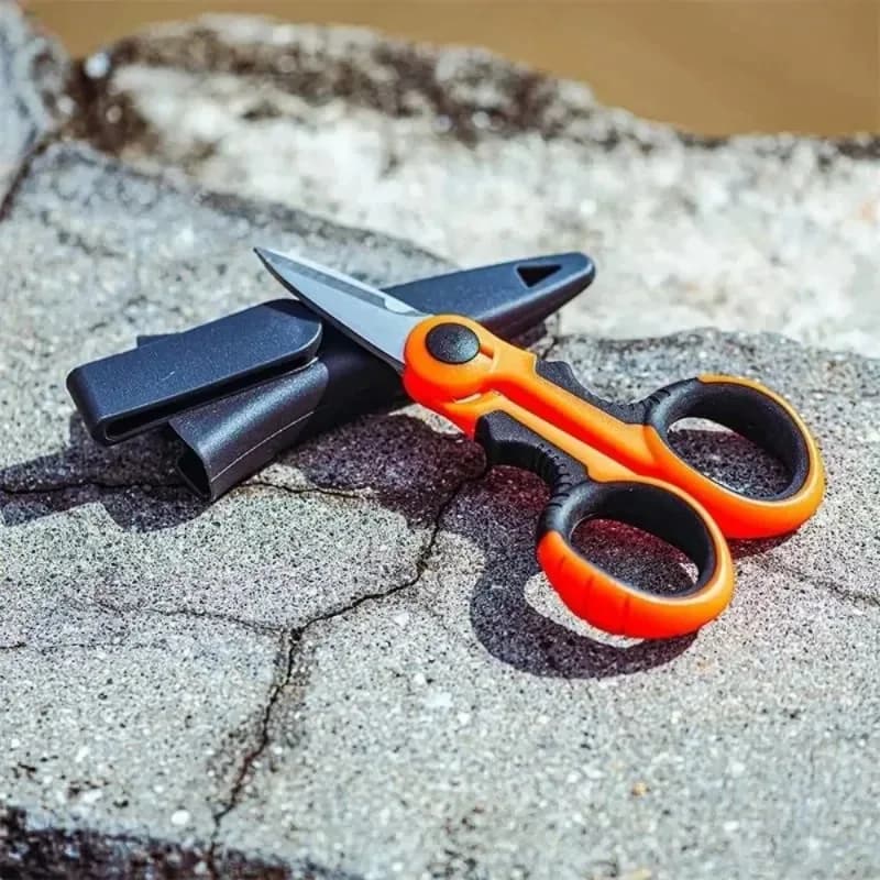 Forbici da Elettricista Nuove in Acciaio ad Alto Tenore di Carbonio, Antiscivolo, Industriali, Robuste per Spellatura di Fili e Cavi, Adatte per Casa e Ufficio