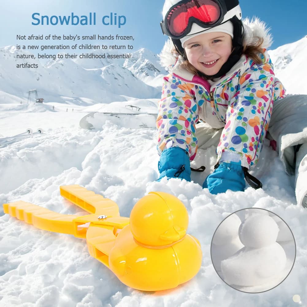 Cartoon Duck Snowball Maker Clip Kids Inverno Sport all'aria aperta Snow Sand Mold Fight