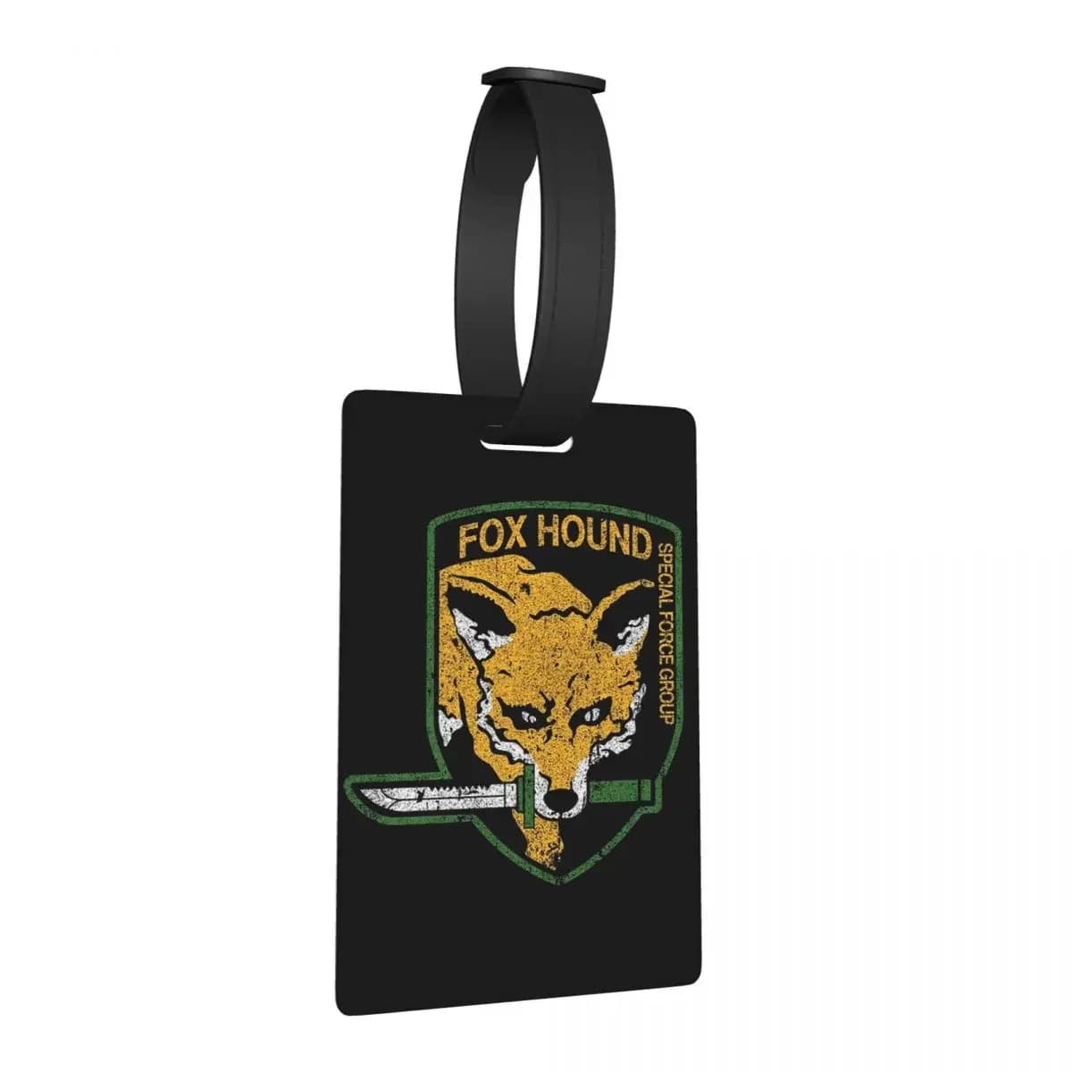 Foxhound Metal Gear Solid Gioco Etichette per bagagli Accessori per valigie Viaggio Carino Bagaglio Imbarco Tag Porta etichette ID Nome Indirizzo