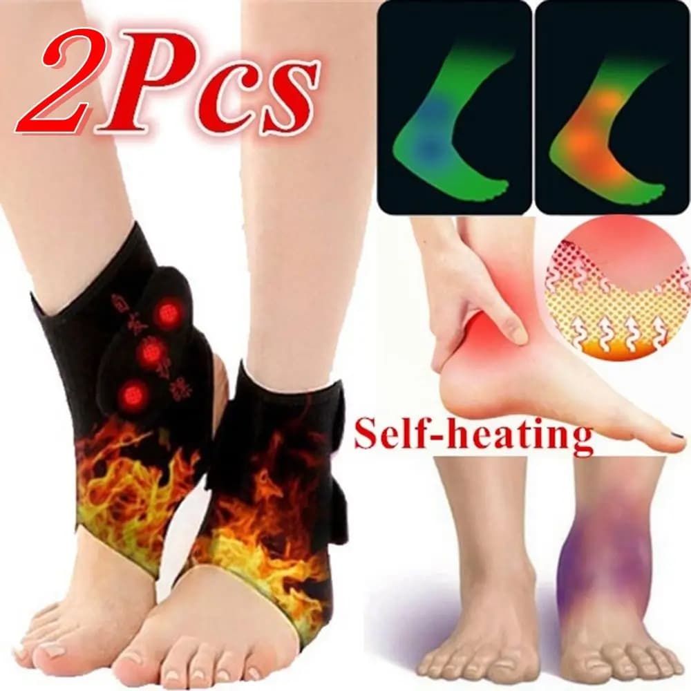 1 Pair Hot Sale Magnetic Arthritis Health Care Foot Pad Ankle Support Protector Brace Wrap Belt