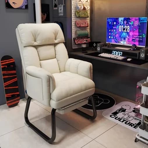 Sedia da scrivania per ufficio domestico Sedia da gioco ergonomica per computer con schienale alto per studio di seduta lunga Streaming live con funzione reclinabile