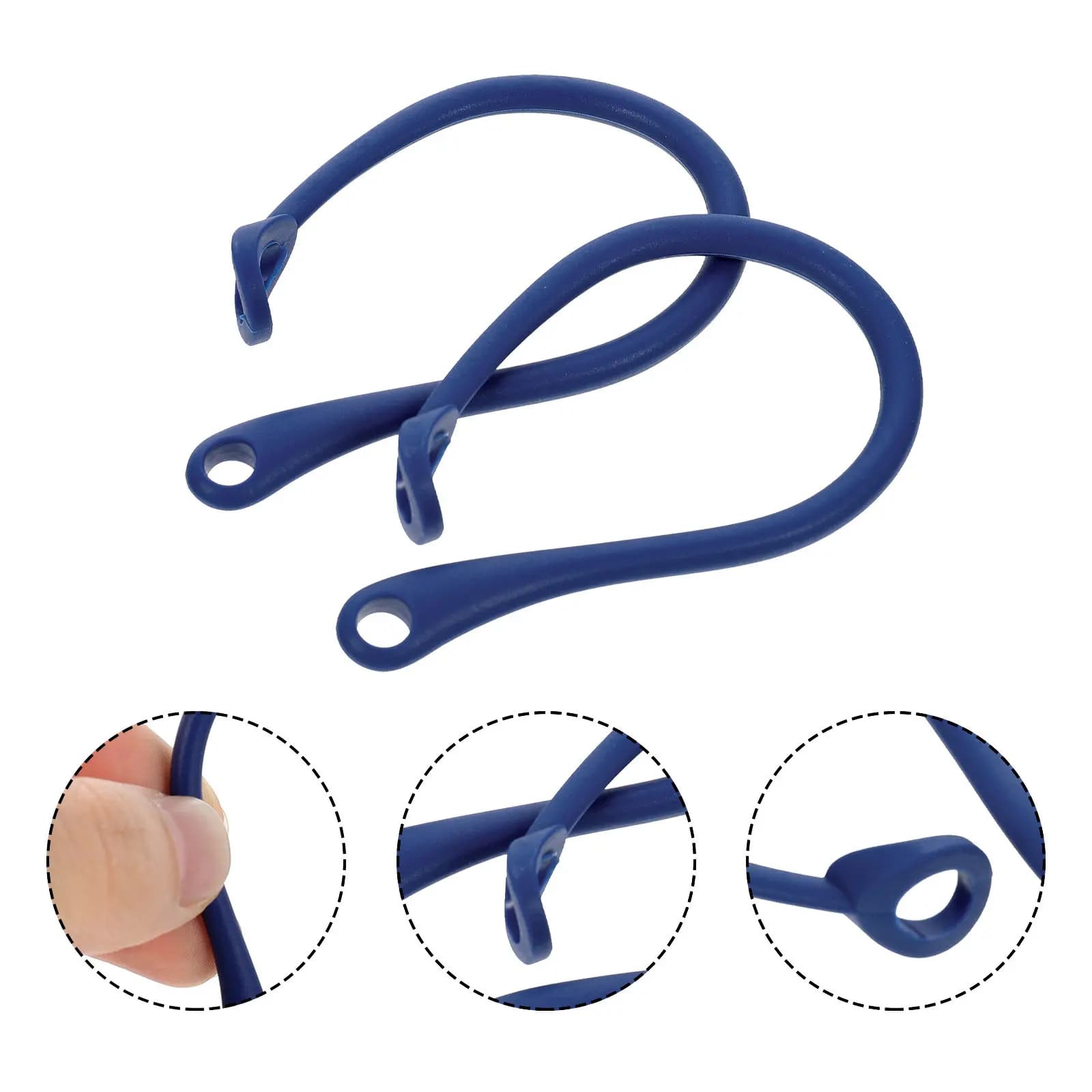 2 paia di ganci auricolari protettivi in silicone antiscivolo per tutti gli auricolari wireless, mantengono gli auricolari fermi durante l'uso.