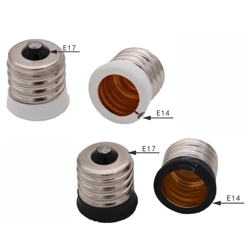 2 pz E17 a E14 Portalampada Illuminazione A Led Base Della Luce Convertitore Vite Lampadina Adattatore Presa LED Risparmio di Luce Testa Della Lampada Alogena
