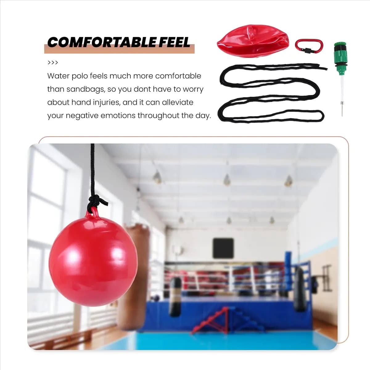 AD12 1 pc. Water boxing bag with water injector and hanging hook, for home training