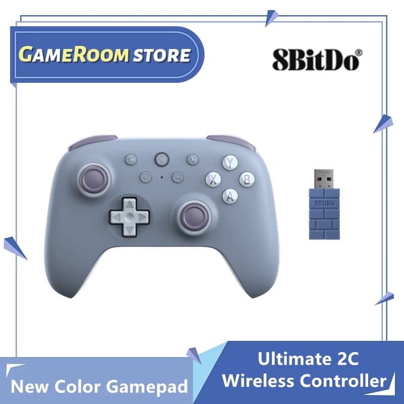 8BitDo Ultimate 2C Controller di gioco wireless Nuovo joystick per gamepad a colori per PC Windows 10/11 Steam Android USB bluetooth