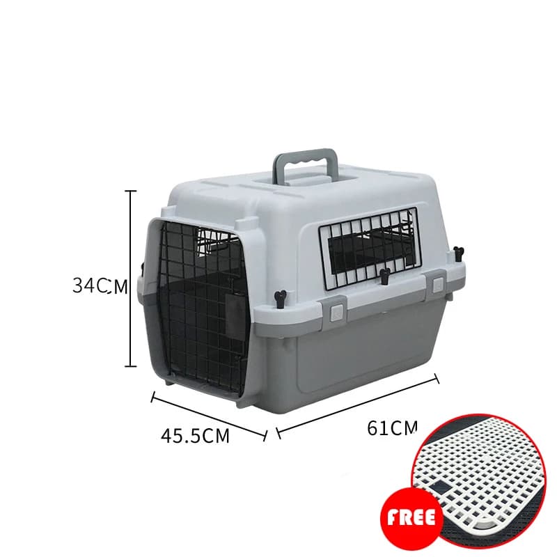 Gabbie da viaggio generali per cuccioli IATA Gabbie portatili per animali domestici Gabbie da viaggio grandi in plastica per cani