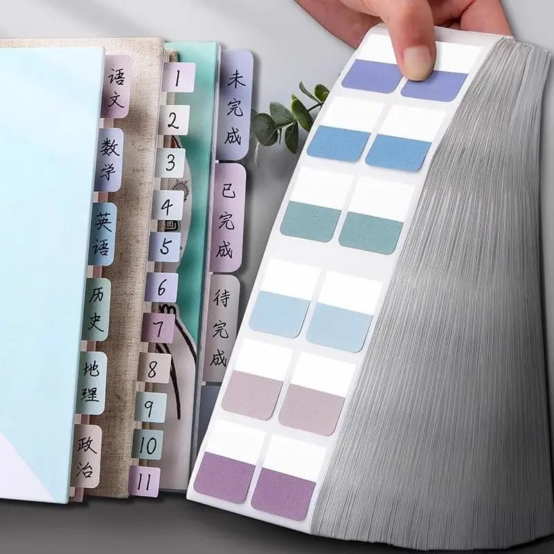 Morandi Index Sticky Notes, Writable Label Stickers, Convenient Notes for Students, Category Indicators, Stylish