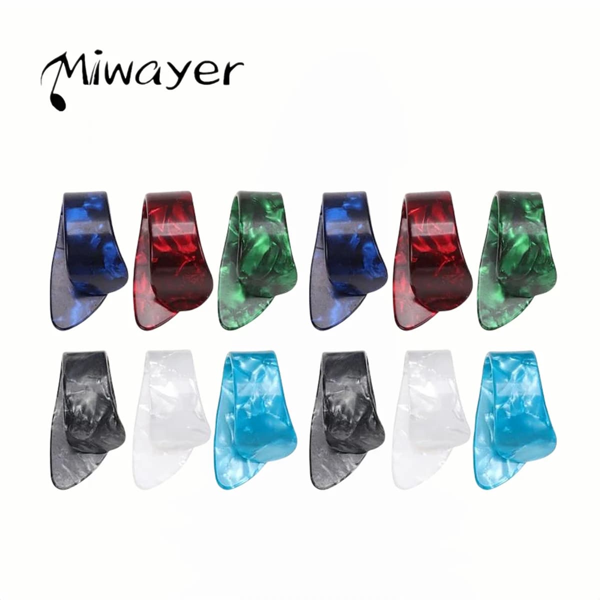 Miwayer Plettri per pollice per chitarra Plettri per chitarra per dita Unghie Prevenzione del dolore in stile dito Palettri per dito indice