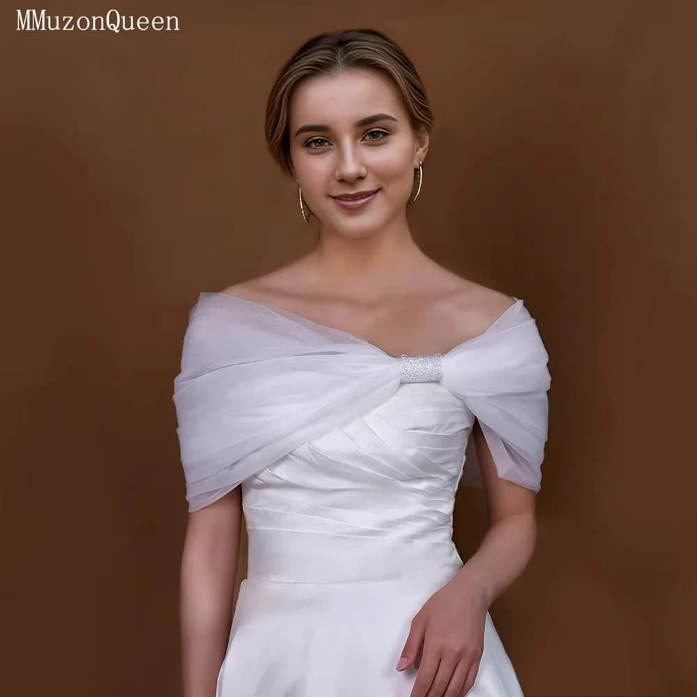TOPQUEEN MG29 Avvolgente da sposa Top Abito da sposa Abito da sposa Capelet Donna Scialle a spalla Accessori da sposa Deco Fai da te personalizzabile