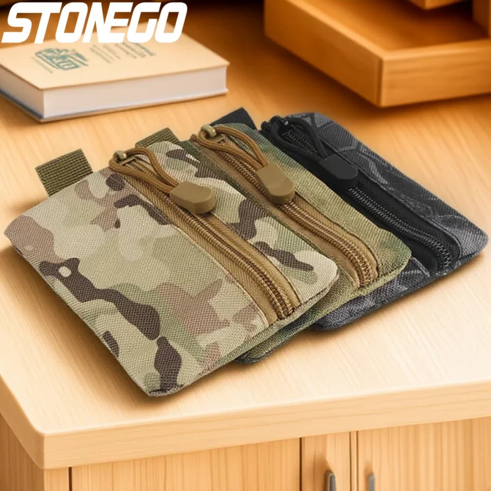 Mimetic Tactical Belt Bag for Exterior, Portable EDC, for Running, Hiking and Camping