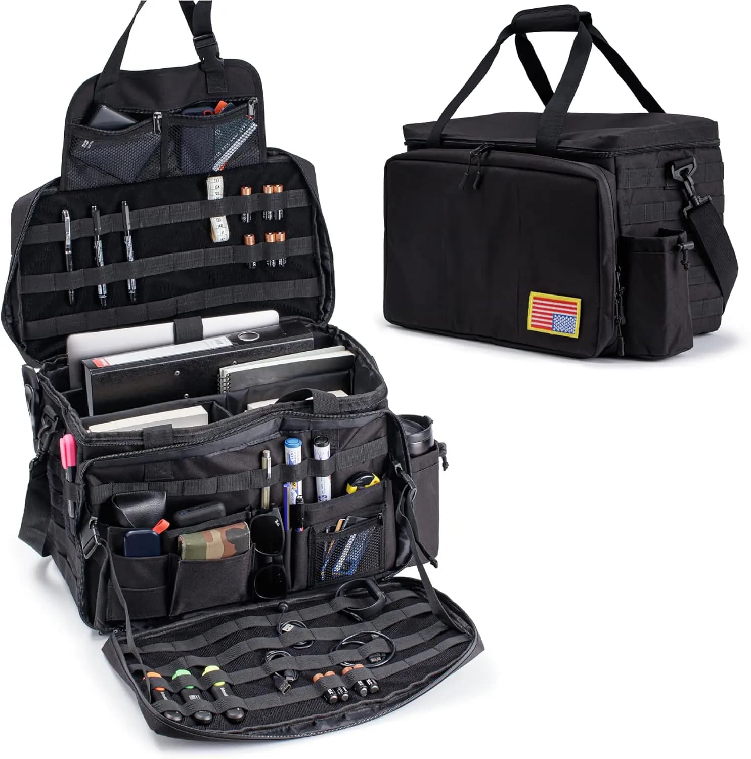 Organizer per Sedile Anteriore Auto con Portabicchieri, Borsa Impermeabile per Attrezzatura Polizia per Sedile Passeggero