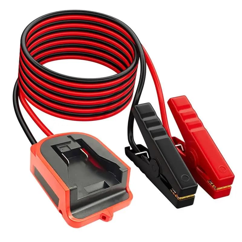 Cavi di avviamento per auto con adattatore per batteria al litio da 18V, cavi di emergenza per avviamento auto