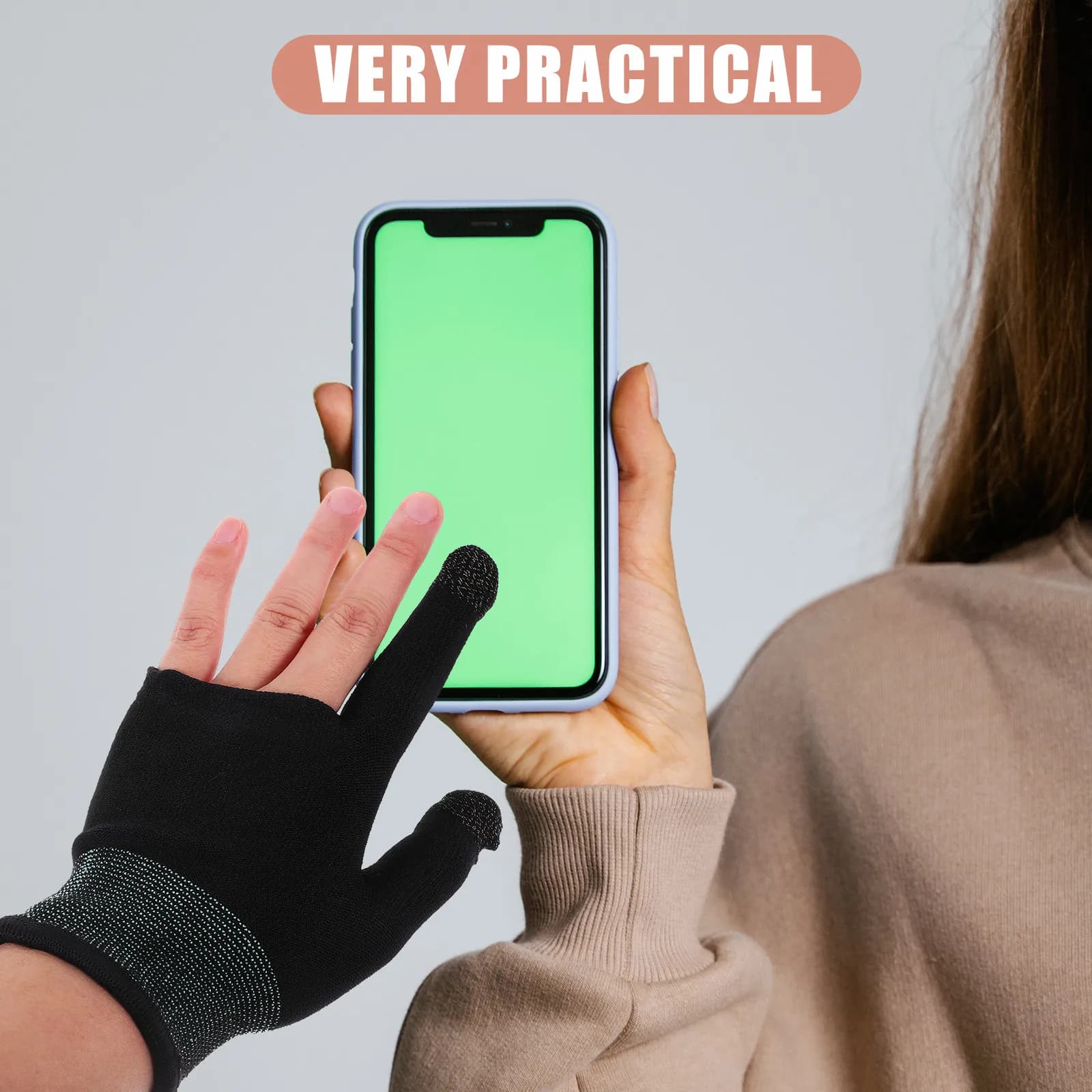 1 Paio di Guanti da Gaming per Smartphone Ultra-Sottili, Leggeri, Traspiranti e Anti-Sudore, Comodi per Giochi su Smartphone