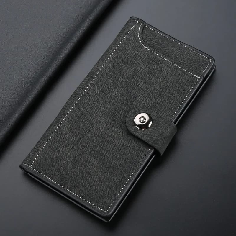 Luxury Men's Long Slim Wallet Thin Business Clutch Bag Multifunctional Cardholder Coin Purse Casual Male Carteira Masculina