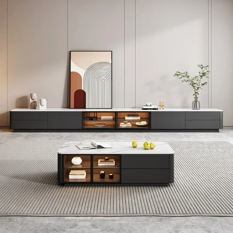 Estetico Soggiorno Porta TV Centro di intrattenimento Monitor Mobile TV italiano moderno Riviste di lusso Muebles Mobili per la casa