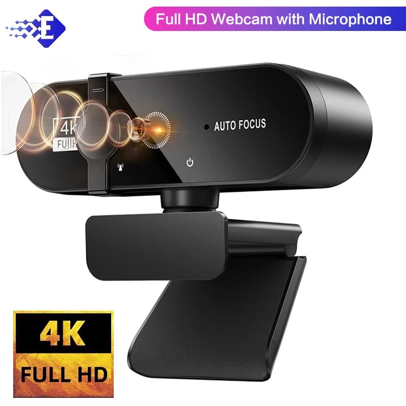 Webcam USB 4K Web Camera with Microphone Automatic Focus Camera 2K PC Laptop Live Streaming Webcam 1080P for Video Calls