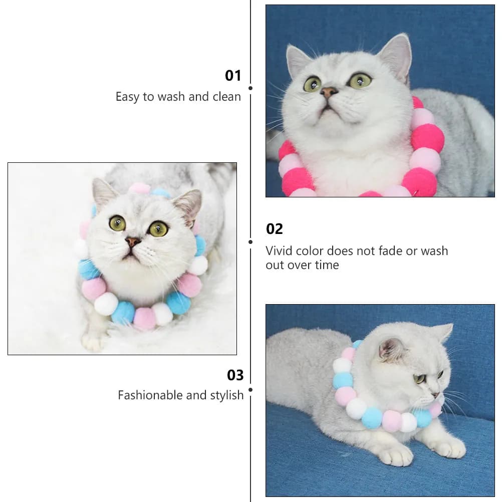 Set di 2 Collari Colorati per Gatti, Design Leggero, Regalo per Feste e Compleanni, Collana per Cuccioli, Collare per Gatti e Cani