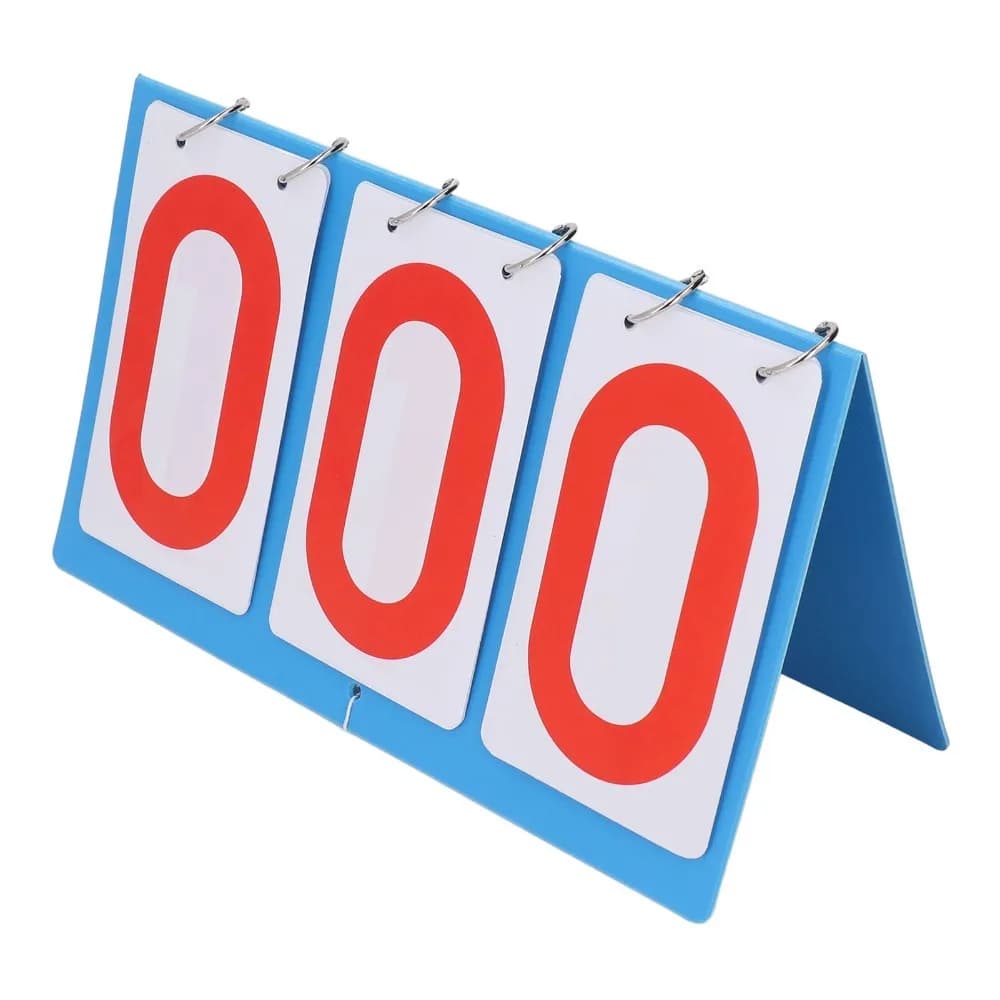 Tabellone Segnapunti Impermeabile in Plastica con Display a 3 Cifre, Portatile, Blu, per Partite di Pallavolo