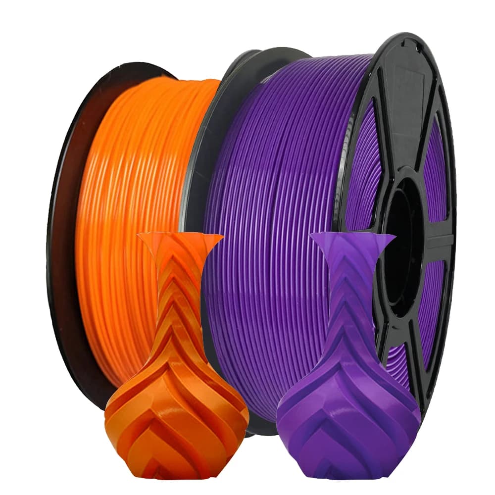 Plating PLA 250G for 3D printers PLA Purple and PLA Dark orange Ideal for daily 3D projects 1,75 mm