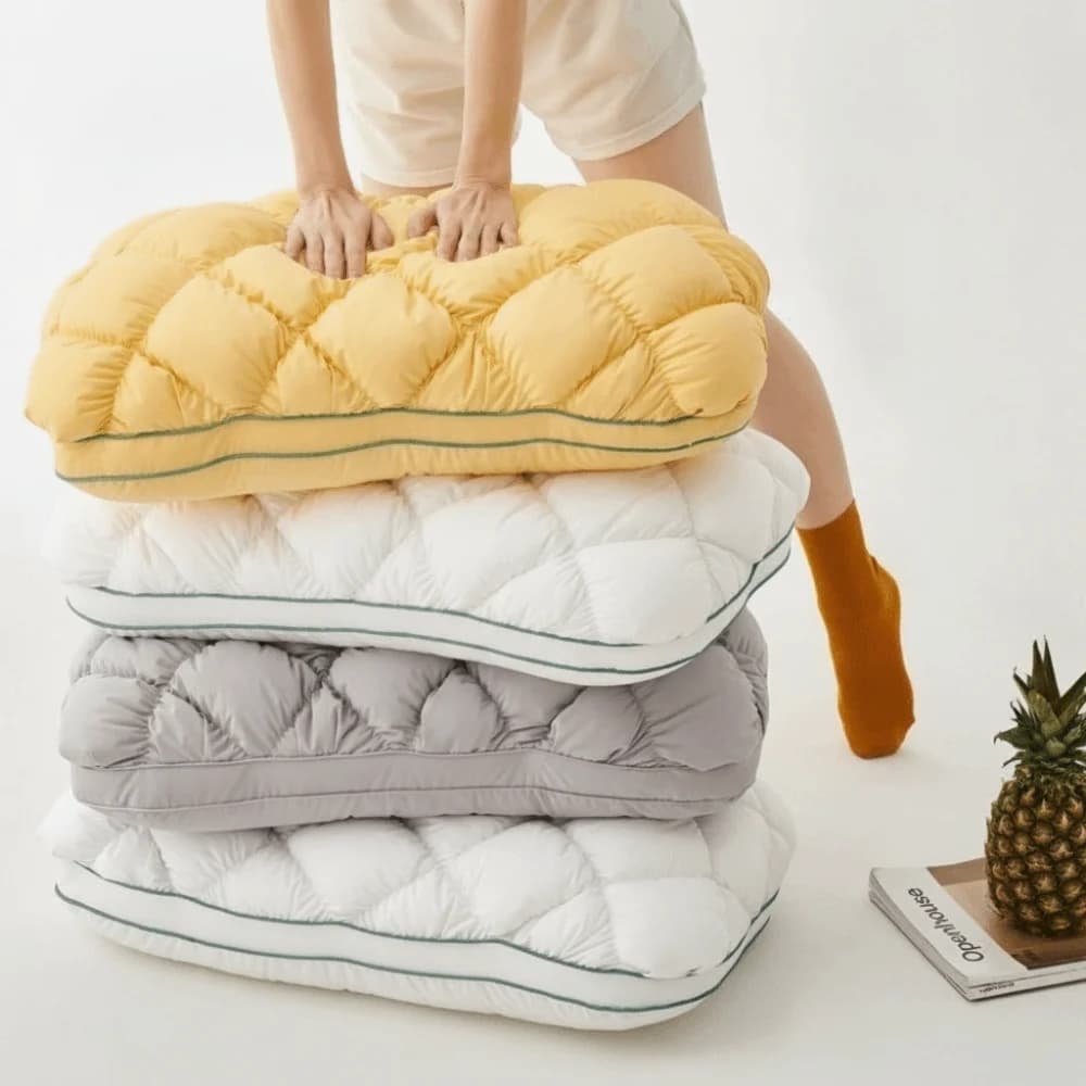 High Resilience Pineapple Bread Pillow Fluffy Non-Sagging Cervical Vertebra Protection Pillow Soft Quick Rebound