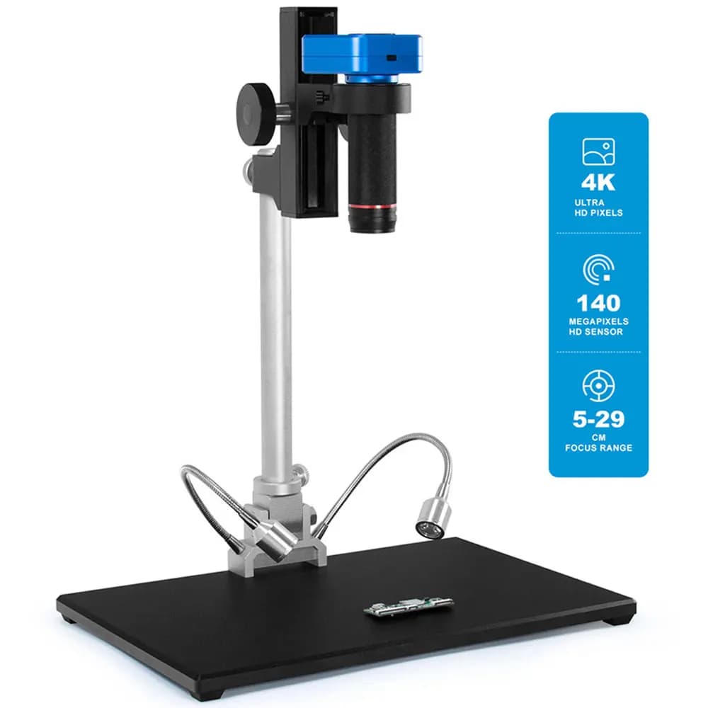 Microscopio elettronico 4K Ultra HD 150 volte Lente d'ingrandimento elettronica per fotocamera industriale Microscopio digitale AD1605