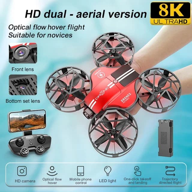 Mini RC Drone Professionale 8K HD Fotografia Aerea Motore Brushless Elicottero di Controllo Remoto Evitamento Ostacoli RC Quadcopter