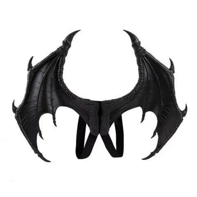 Mardi Gras Dragon Handle Costume da demone Accessorio cosplay per Halloween Masquerade Party Devil Bat Wing