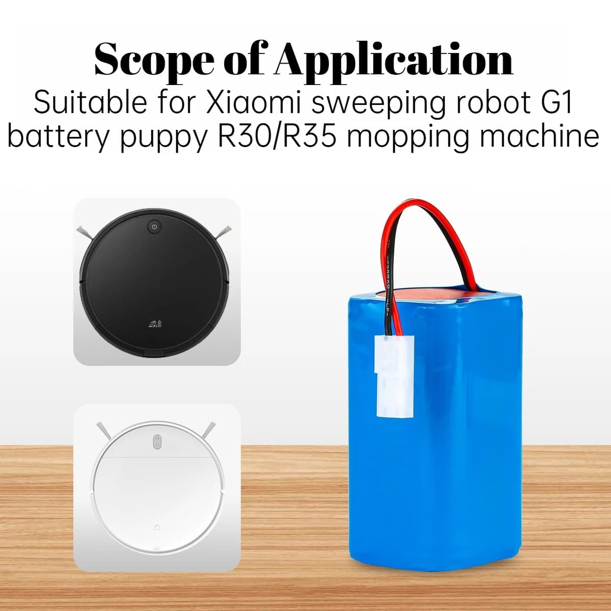 Batteria per Xiaomi G1 Mijia Sweep Mop Puppy R30 R35 3.0Ah 11.1V Batteria al litio per robot aspirapolvere