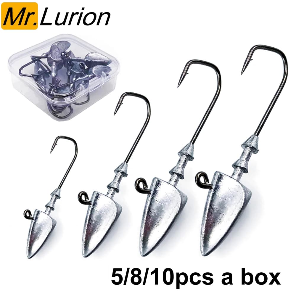 MrLurion 3.5g 5g 7g 10g 14g 20g Amo da pesca Rigging jig testa set di ganci, verme morbido grub richiamo esca gancio set di attrezzatura da pesca